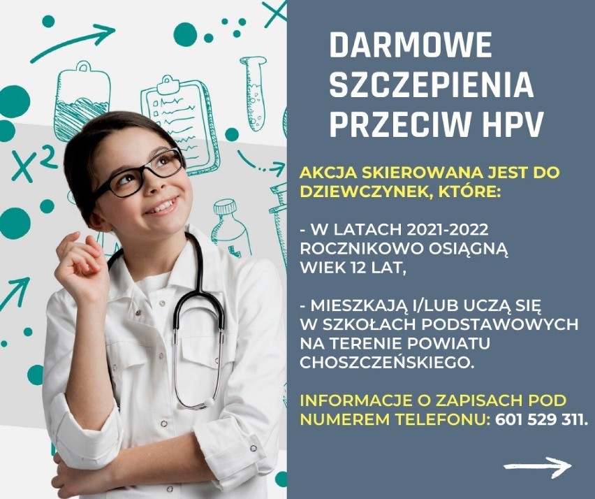 Bezpłatne szczepienia na HPV dla dwunastolatek w SPZOZ w Choszcznie