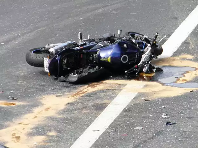 Wypadek motocykla na Trasie Łazienkowskiej