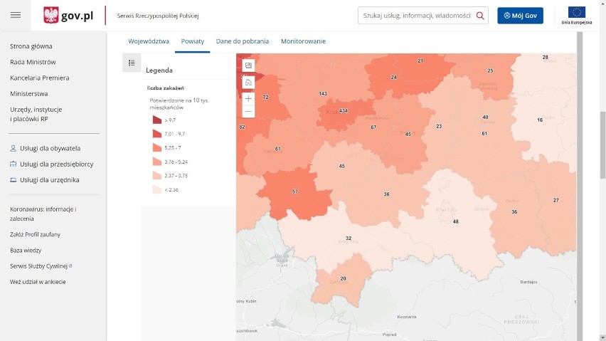 Nowe zakażenia koronanwirusem SARS-CoV-2 w naszym regionie,...