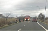 Auto z przyczepką wpadło do rowu w Darłowie - 12.02.2020 r. 