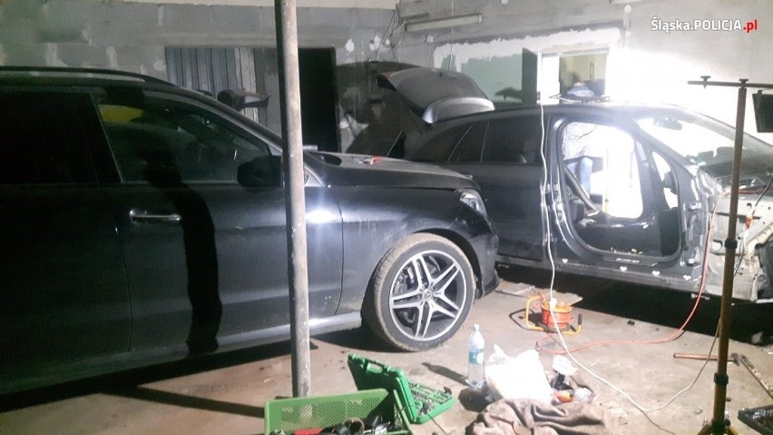 Czeladź: skradzione w Niemczech samochody o wartości 1 mln zł ukryli w garażu ZDJĘCIA