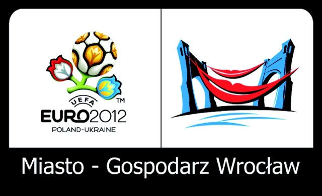 Logo Wrocławia jako gospodarza turnieju. UEFA zastrzegła, że nie można w nim wykorzystać wizerunku stadionu