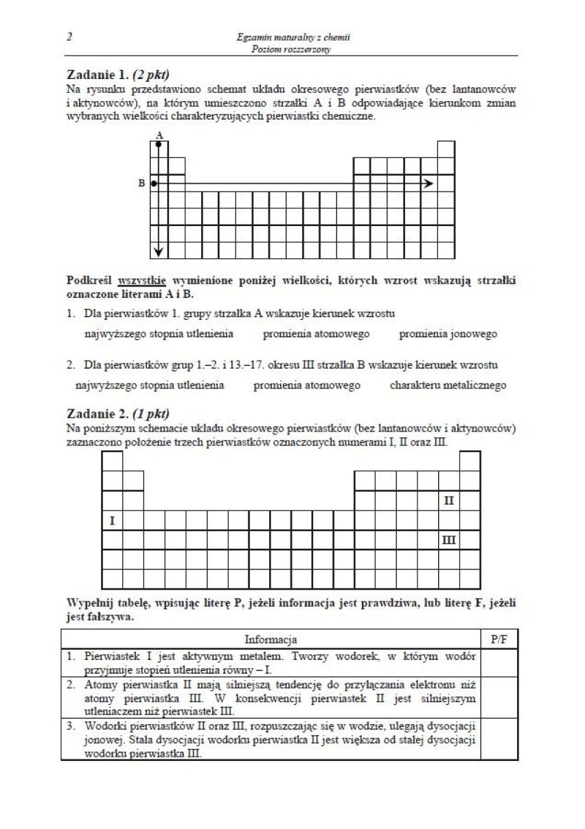 Matura 2014: Chemia - poziom rozszerzony [ODPOWIEDZI,...