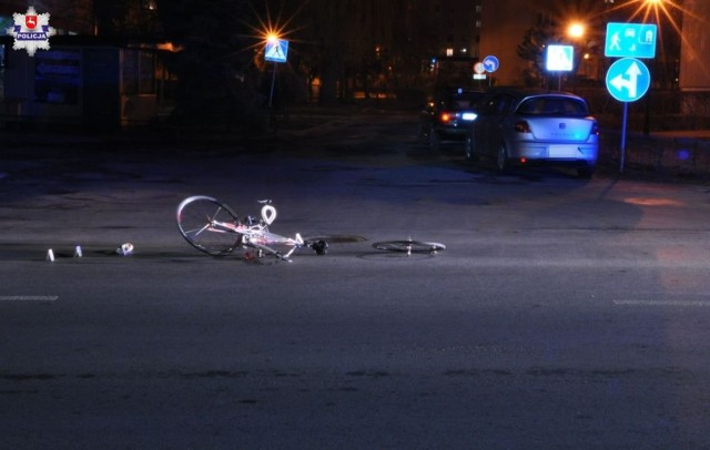 Krasnystaw. Wypadek z udziałem rowerzysty. 39-latek trafił do szpitala