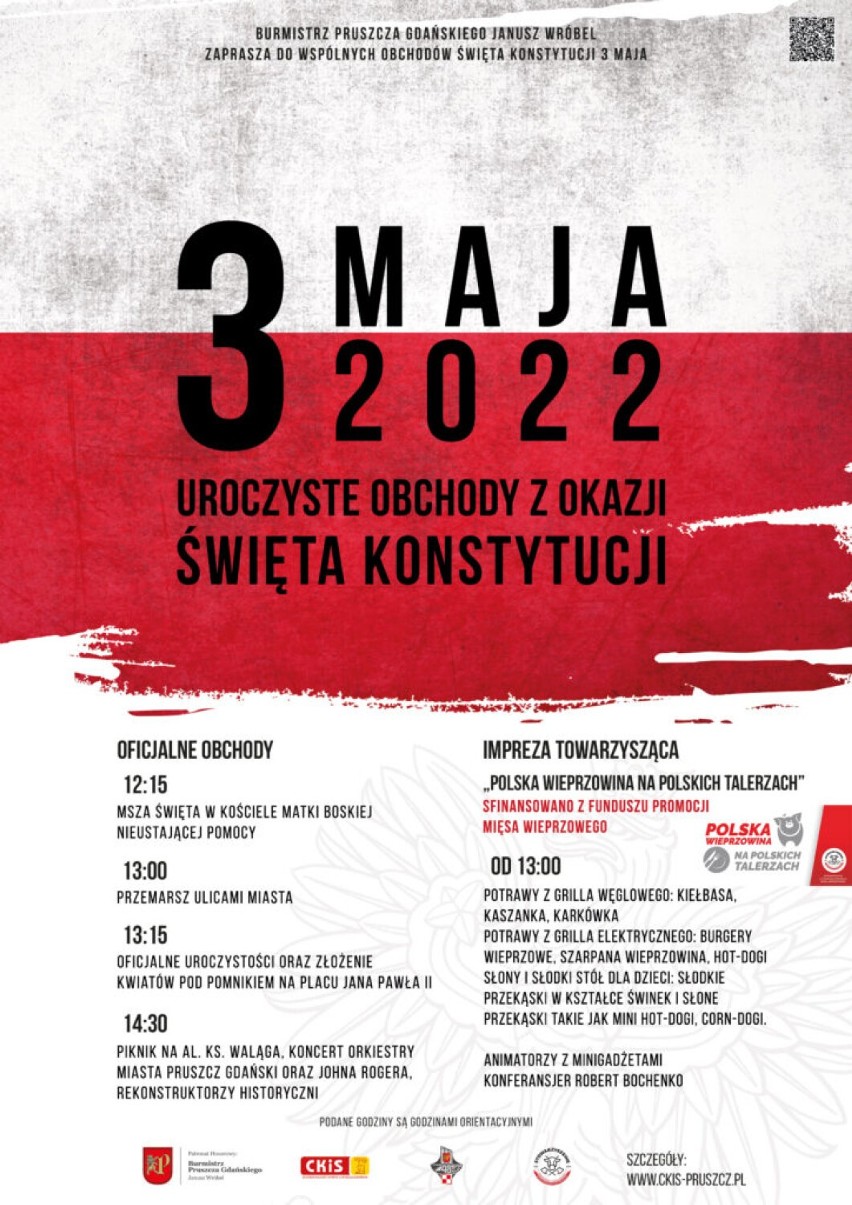 Obchody 3 Maja 2022 w Pruszczu Gdańskim |PROGRAM