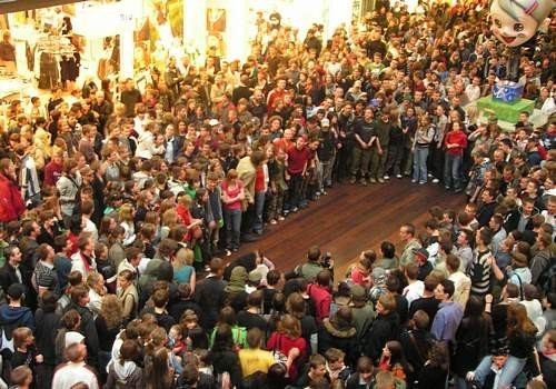 Flash mob w Starym Browarze w Poznaniu