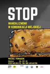 Stop wandalizmowi w środkach komunikacji miejskiej.