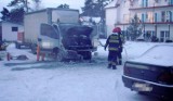 Jarosławiec: pożar samochodu dostawczego FOTY
