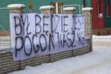 Kibice Pogoni Zduńska Wola bronią swojego klubu - ZDJĘCIA