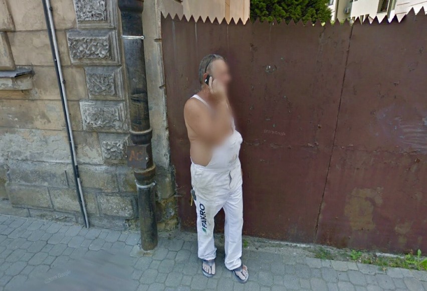 Sądeczanie przyłapani przez Google Street View