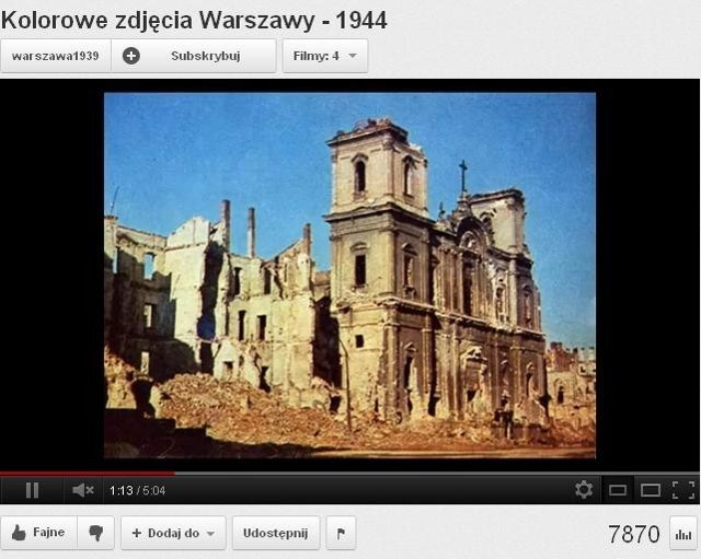 Unikalny film ze zdjęciami Warszawy z 1944 roku w kolorze