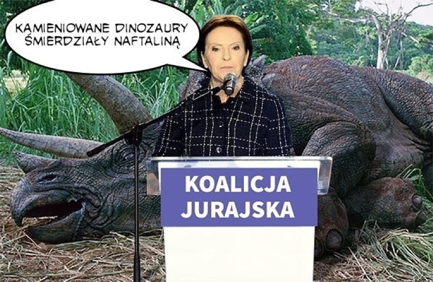 Ewa Kopacz o ludziach i dinozaurach. MEMY hitem internetu!