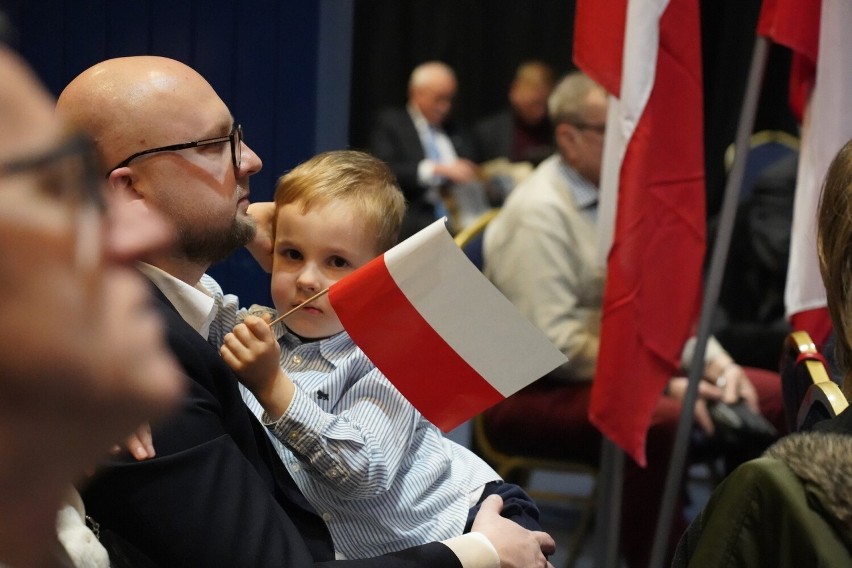 Wiceminister Marcin Horała na wyborczym spotkaniu w Gdyni