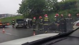 Wypadek w Sosnowcu na zakręcie mistrzów ZDJĘCIA Trasa DK94 korkuje się w stronę Katowic 