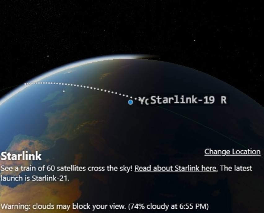 Starlinki znów widoczne na niebie. Kiedy oglądać pociąg Starlinków?