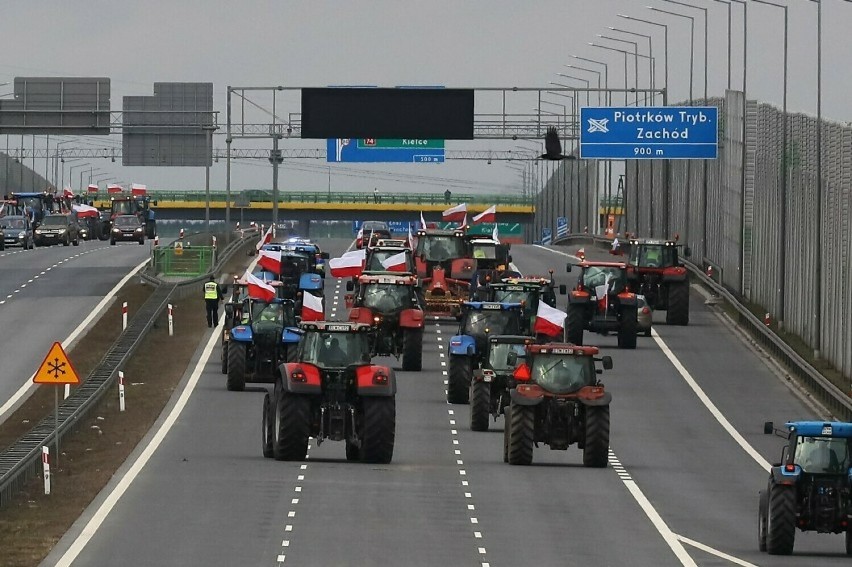 Protest rolników pod Piotrkowem, 20 lutego