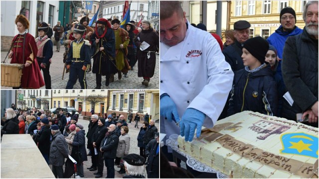 Historyczny orszak przemaszerował przez tarnowską Starówkę, a na mieszkańców z okazji 694. urodzin miasta czekał wielki tort