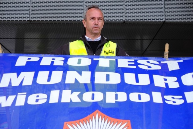 Protest służb mundurowych w Poznaniu