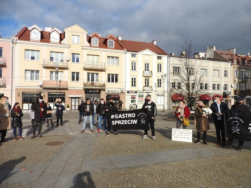 Protest przedsiębiorców branży gastronomicznej Białystok
