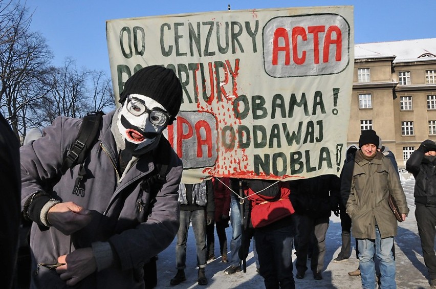 Poznaniacy znudzeni protestami przeciw ACTA? [ZDJĘCIA,WIDEO]