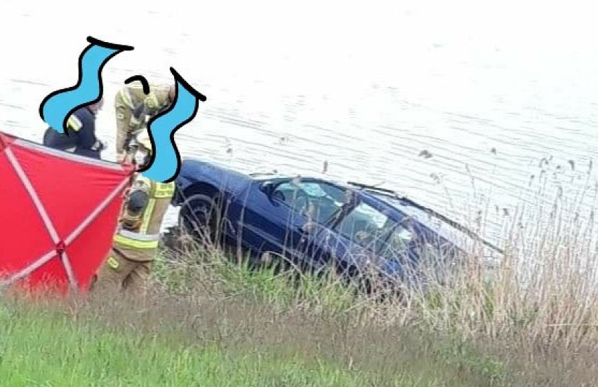 Pogoria IV: Tragedia nad jeziorem. Samochód wpadł do wody, nie żyje 60-letni mężczyzna