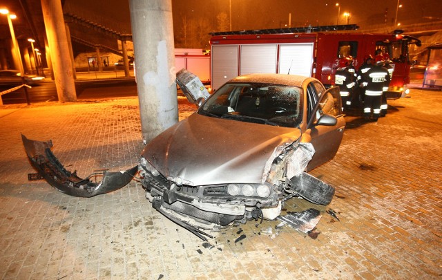 Wypadek na al. Bandurskiego przy dworcu Kaliskim