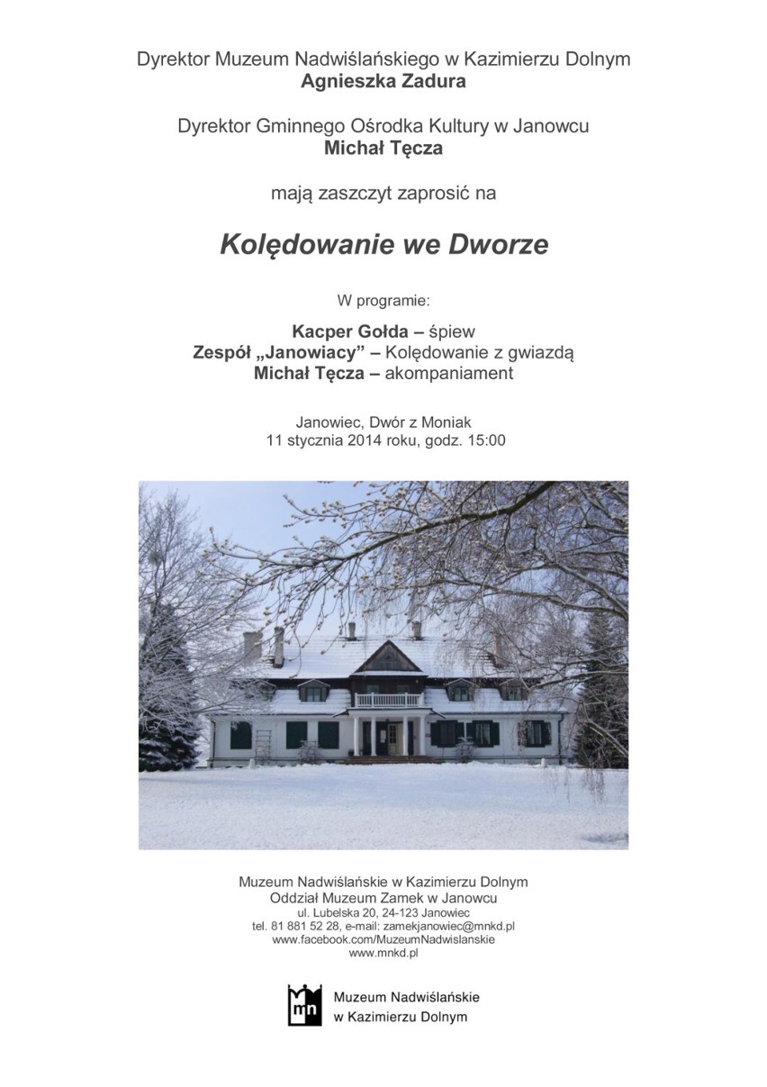 Muzeum Nadwiślańskie – program wydarzeń na styczeń 2014
