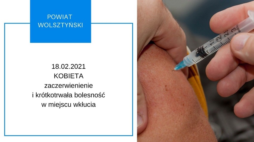 Skutki uboczne po szczepieniach na COVID-19 w powiecie grodziskim, nowotomyskim i wolsztyńskim