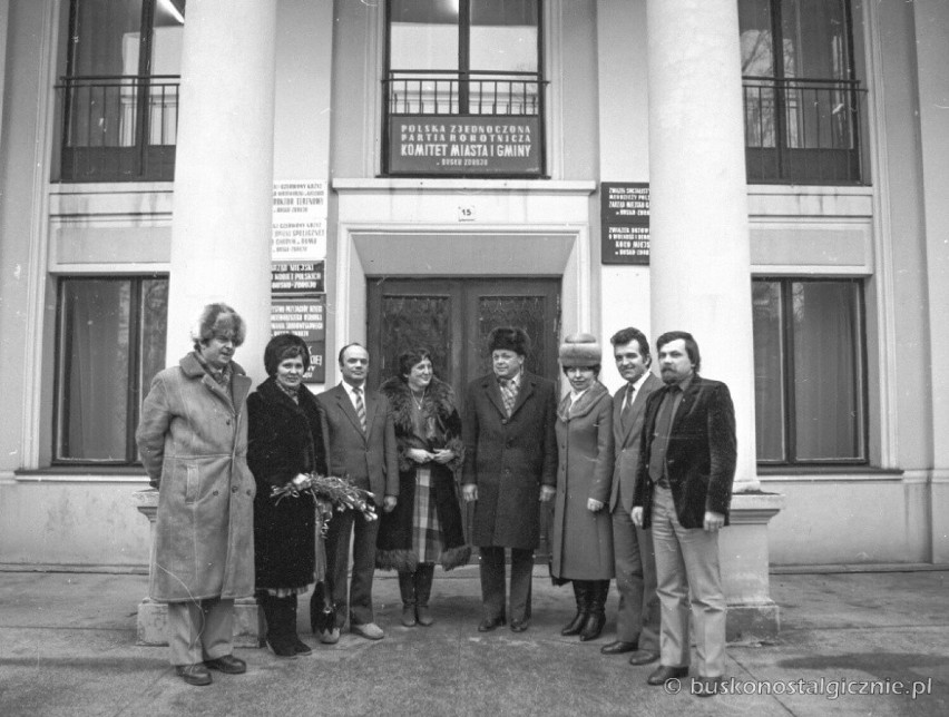 Delegacja z Winnicy (Ukraina, wtedy ZSRR) pod "Domem Partii"...