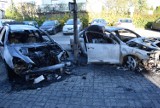 Przy ul. Kwiatowej spłonęły trzy samochody. Czy ktoś je podpalił? [ZDJĘCIA]