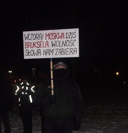 Protest przeciw  ACTA w Suwałkach [zdjęcia,film]