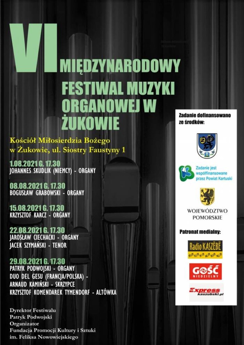 Sierakowice, Żukowo, Kartuzy - nadchodzi weekend z muzyką organową i kameralną