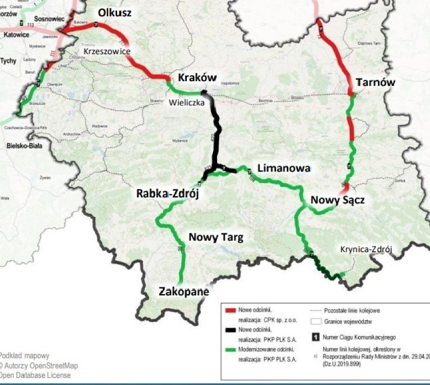 Kraków. Wielkie protesty przeciwko linii kolejowej do Centralnego Portu Komunikacyjnego między Warszawą i Łodzią [WIZUALIZACJE, MAPY] 8.03