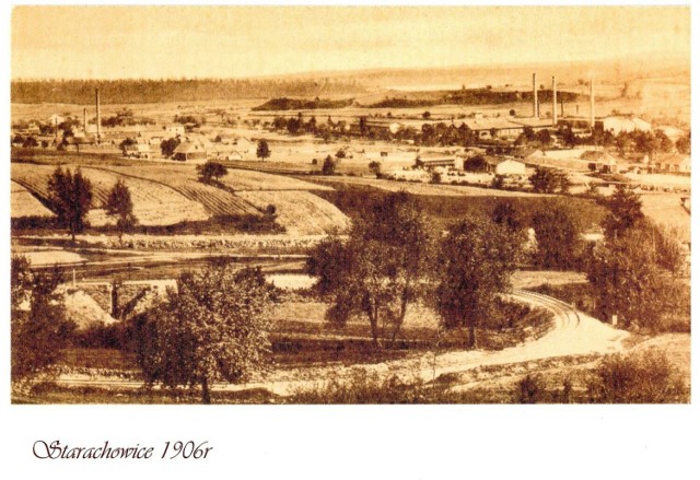 Widok na Starachowice i Wierzbik - 1906. Więcej archiwalnych zdjęć z Wierzbnika i Starachowic na kolejnych zdjęciach.