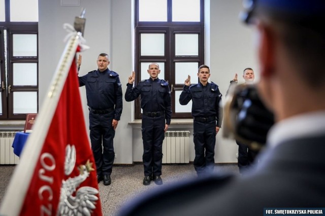 Podczas środowego ślubowania nowych policjantów w Kielcach