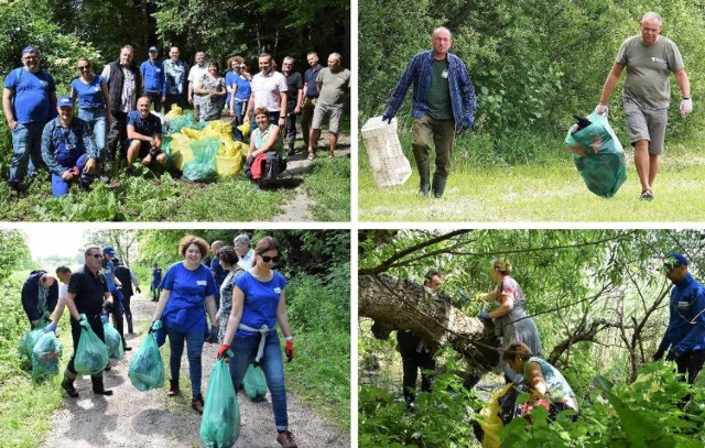 Wody to nie śmietnik", to hasło przewodnie akcji, w ramach której miłośnicy przyrody z powiatu mogileńskiego sprzątali brzegi jeziora Gopło w miejscowości Kościeszki