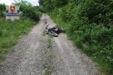 Wypadek w Rudniku Szlacheckim: Znaleziono 20-letniego motocyklistę. Był nieprzytomny