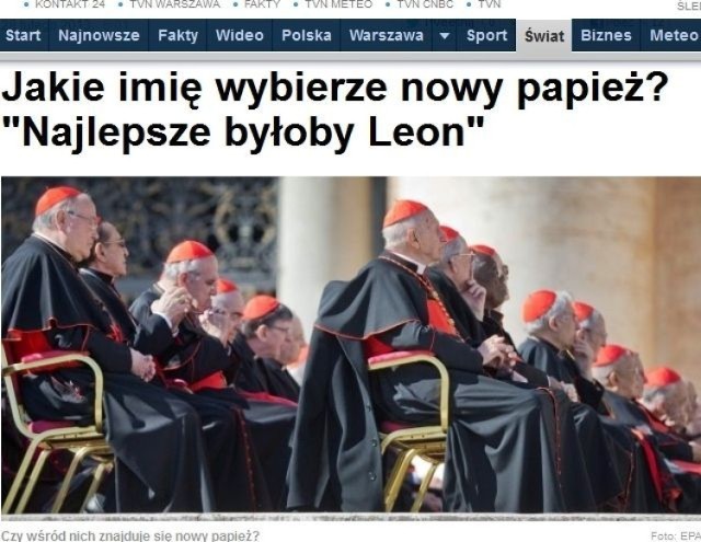 Jakie imię wybierze nowy papież? - tvn.24.pl