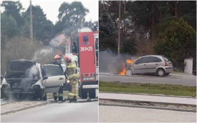 Pożar samochodu we Włocławku