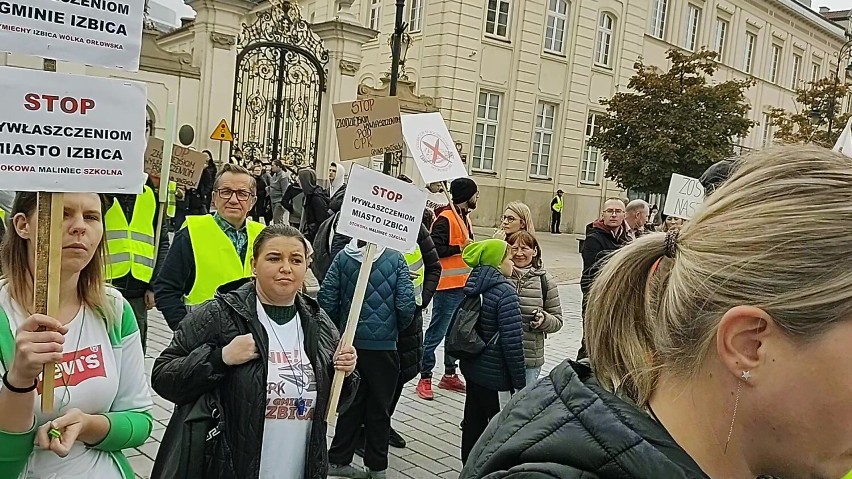 Protest w Warszawie  przeciw CPK