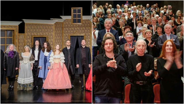 Publiczność w tarnowskim teatrze nagrodziła aktorów owacją na stojąco po premierze "Tartuffe albo Szalbierz"