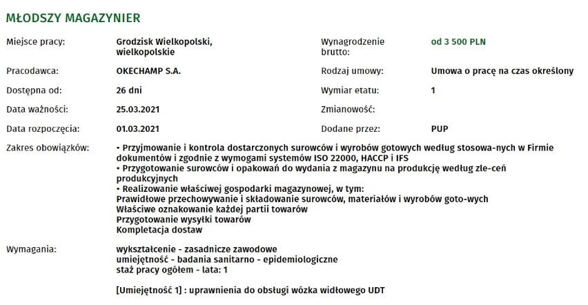 Aktualne oferty pracy w Grodzisku i okolicy. Gdzie poszukiwani są pracownicy?