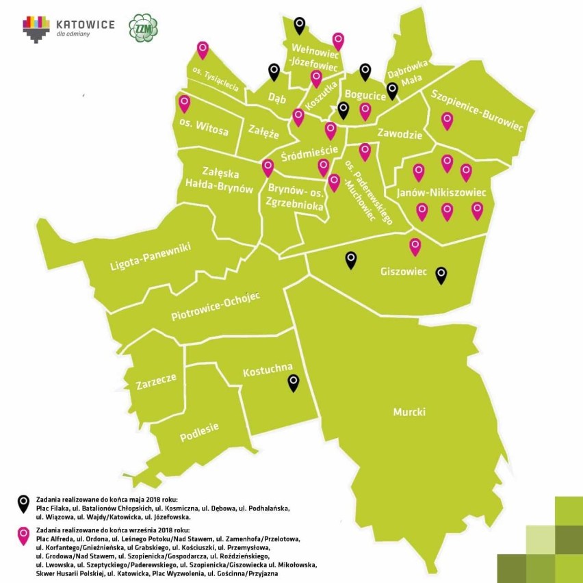 27 zielonych inwestycji w 12 dzielnicach. To nowy projekt miasta za 1 mln zł [LISTA INWESTYCJI]