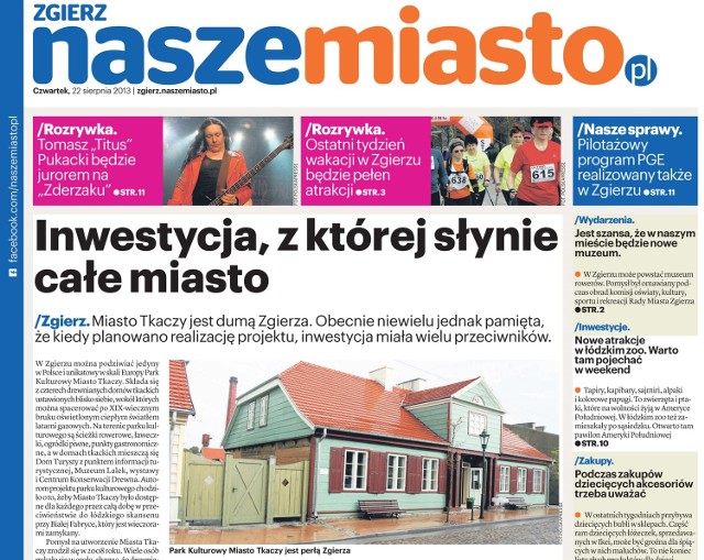 Zgierz Naszemiasto.pl, wydanie specjalne bezpłatnej gazety Naszemiasto.pl