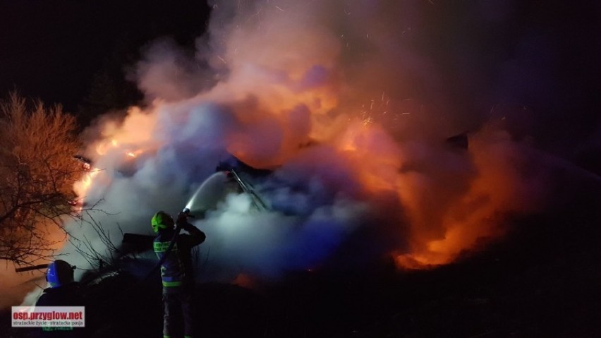 Pożar stodoły w Sulejowie przy ul. Kopalnia Górna