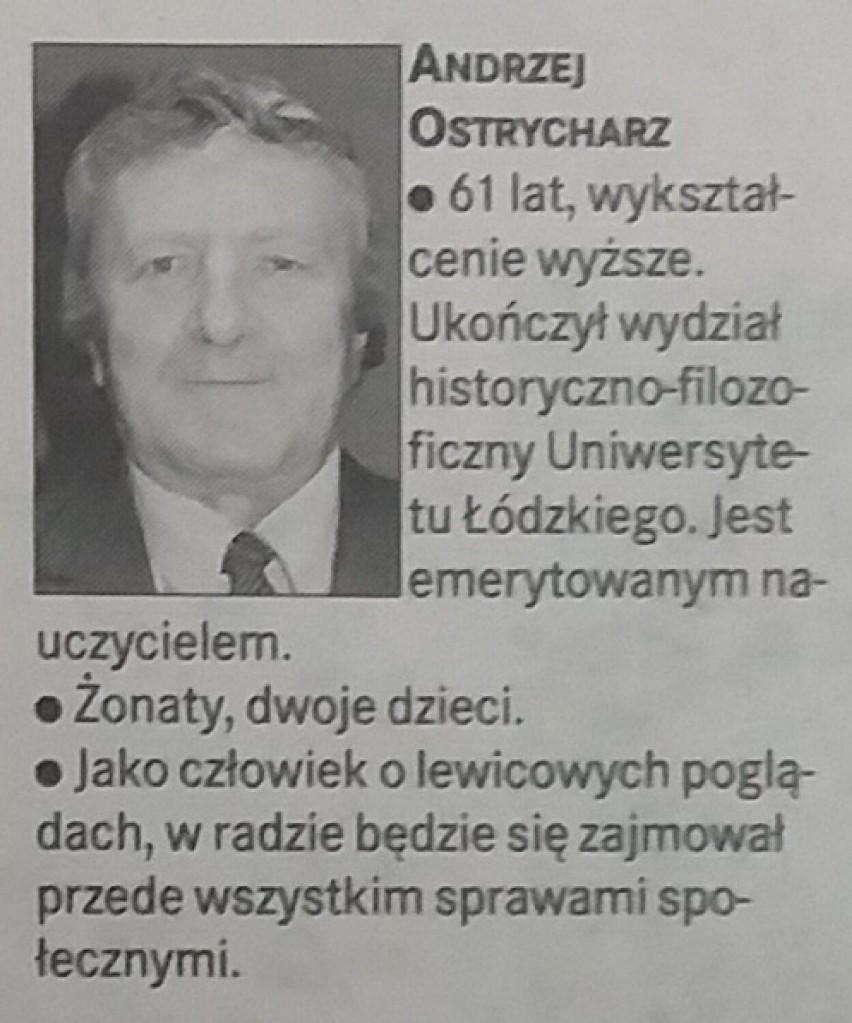 3. Andrzej Ostrycharz - 216 głosów


Ugrupowanie: SLD-UP