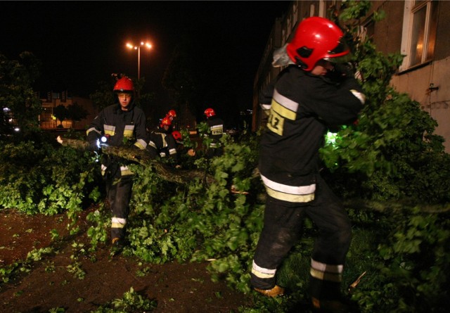 Najczęstszym powodem wzywania jednostek straży pożarnej były powalone drzewa, podtopione piwnice i zerwanie poszyć dachowych