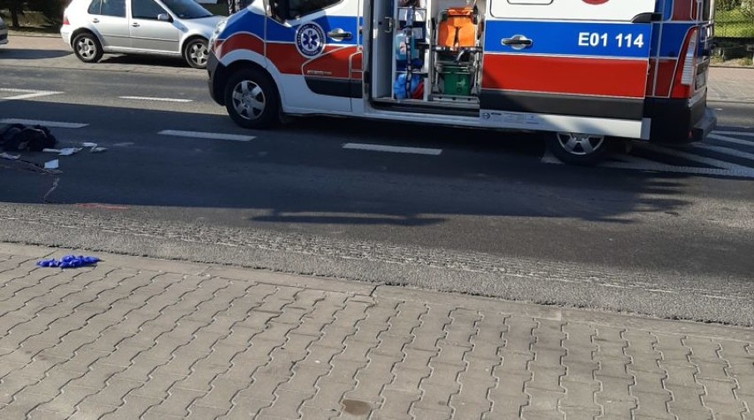 Wypadek w Sulejowie. Ciężarówka potrąciła pieszego