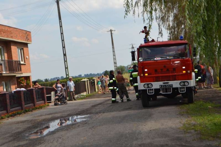 Pożar pszenicy w Bronowie