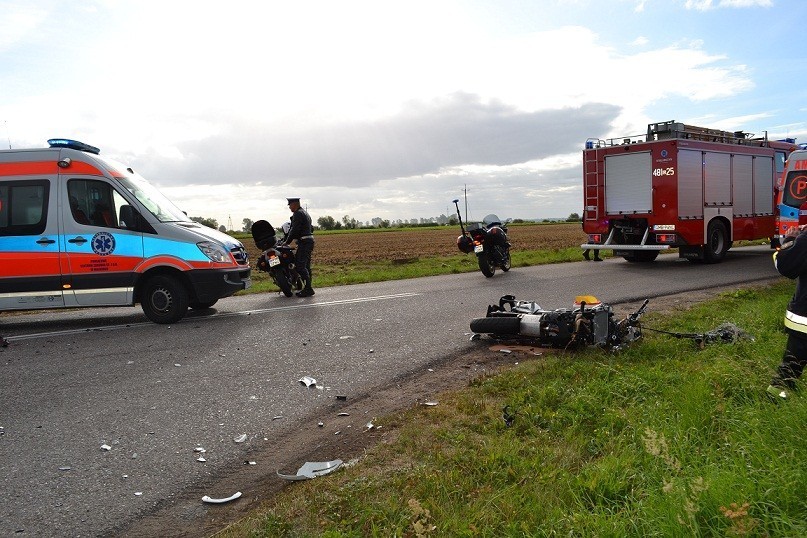 Droga nr 22: Śmierć motocyklisty. To kolejny wypadek na skrzyżowaniu koło Kończewic!
